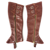 2 Vintage Pairs of Leather Spats Gaiters Leggings, Buckle & Zipper, Horse Riding